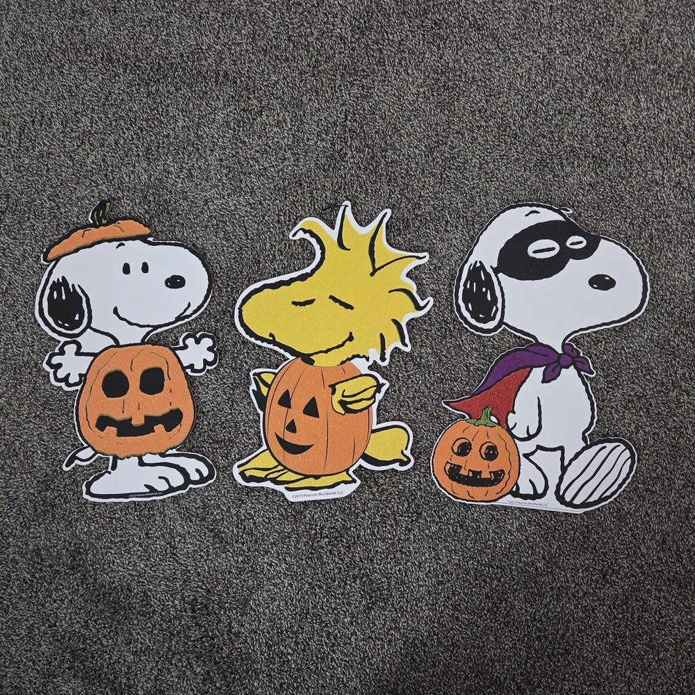 Large Peanuts Snoopy Woodstock Halloween Character Decor 13-15 inch Collectible